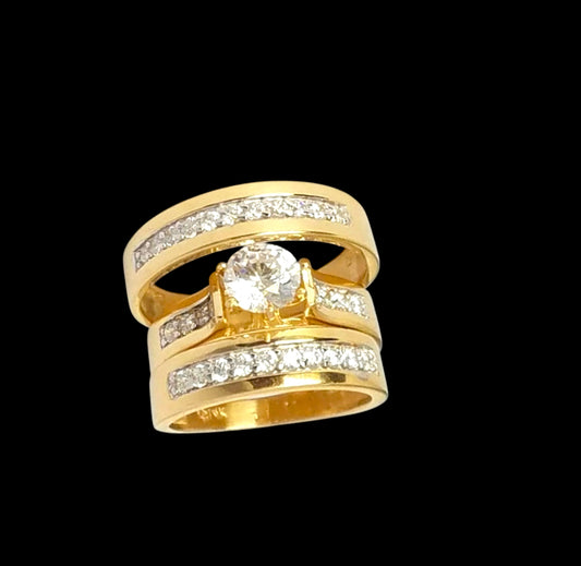 14k Gold 3 -piece wedding set