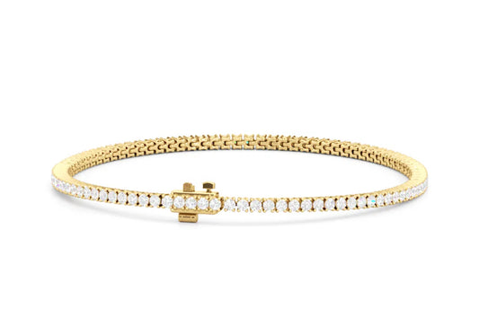 14k Gold 2.35ct Diamond Tennis Bracelet.